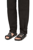 Ease Buckle sandal in vegetal calfskin black