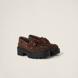 Suede loafers brown