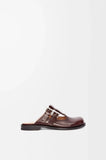 Cowhide Campo Mary Jane Mules