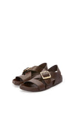 Ease Buckle sandal in vegetal calfskin brown