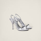 Metallic leather sandals