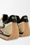 Suede and nylon smooth sneakers