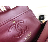 1112 Burgundy Medium Size 2.55 Lambskin Leather Flap Bag