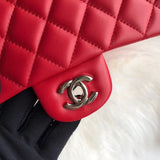 1112 Red Medium Size 2.55 Lambskin Leather Flap Bag