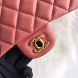 1112 Rose Quartz Medium Size 2.55 Lambskin Leather Flap Bag