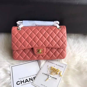 CC 1112 Rose Quartz Medium Size 2.55 Lambskin Leather Flap Bag