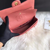 1112 Rose Quartz Medium Size 2.55 Lambskin Leather Flap Bag