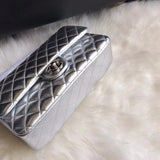 1112 Silver Medium Size 2.55 Lambskin Leather Flap Bag