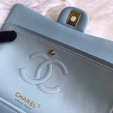 1112 Tiffany Blue Medium Size 2.55 Lambskin Leather Flap Bag