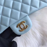1112 Tiffany Blue Medium Size 2.55 Lambskin Leather Flap Bag