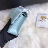 1112 Tiffany Blue Medium Size 2.55 Lambskin Leather Flap Bag