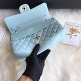1112 Tiffany Blue Medium Size 2.55 Lambskin Leather Flap Bag
