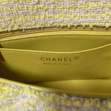 20cm Classic Flap Bag in Yellow Tweed 1116