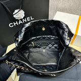 22 Bag Handbag Black Shiny Calfskin AS4486