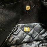 22 Bag Handbag Black Shiny Calfskin AS4486