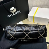 22 Handbag Shiny Metallic Calfskin AS3260 Black/Gold