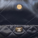 22 Small Handbag Shiny Calfskin AS3260 Black Gold