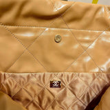 22 Small Handbag Shiny Calfskin AS3260 Camel Gold Metal