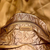 22 Small Handbag Shiny Calfskin AS3260 Camel Gold Metal