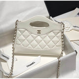 31 Mini Shopping Bag Chain Clutch Shiny Lambskin AS3656