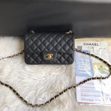 CC Caviar Calfskin 20cm Classic Flap Bag 1116 Black