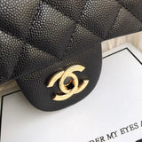 Caviar Calfskin 20cm Classic Flap Bag 1116 Black