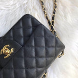 Caviar Calfskin 20cm Classic Flap Bag 1116 Black
