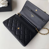 Caviar Quilted Wallet On Chain Woc A33814
