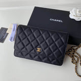 Caviar Quilted Wallet On Chain Woc A33814