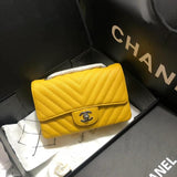 Chevron Caviar Leathe 20cm Classic Flap Bag 1116