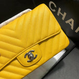 Chevron Caviar Leathe 20cm Classic Flap Bag 1116