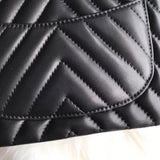 Chevron Lambskin 17cm Classic Flap Bag 1115