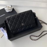 Classic Lambskin Wallet On Chain WOC AP0250