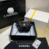 Clutch With Chain in Nylon Grosgrain AP2669 Black