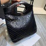 Crumpled Calfskin 31 Shopping Bag 0091