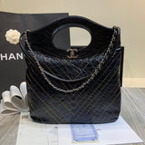 Crumpled Calfskin 31 Shopping Bag 0091
