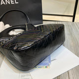 Crumpled Calfskin 31 Shopping Bag 0091