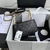 Crystal Pearls Chain Flap Bag AS2210
