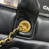 Deauville Calfskin Small Shopping Bag AS3257 Black