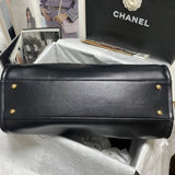 Deauville Calfskin Small Shopping Bag AS3257 Black