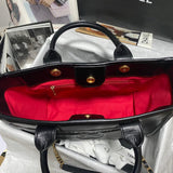 Deauville Calfskin Small Shopping Bag AS3257 Black