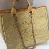 Deauville Tote 38cm Canvas Bag A66941 Apricot/Gold