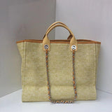 Deauville Tote 38cm Canvas Bag A66941 Apricot/Gold