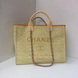 Deauville Tote 38cm Canvas Bag A66941 Apricot/Gold