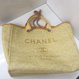 Deauville Tote 38cm Canvas Bag A66941 Apricot/Gold