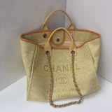 Deauville Tote 38cm Canvas Bag A66941 Apricot/Gold