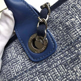 Deauville Tote 38cm Canvas Bag A66941 Blue Jacquard