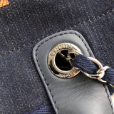 Deauville Tote 38cm Canvas Bag A66941 Denim Blue/Orange