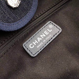 Deauville Tote 38cm Canvas Bag A66941 Denim Blue/Orange