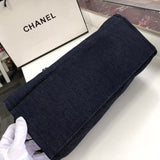 Deauville Tote 38cm Canvas Bag A66941 Denim Blue/Orange